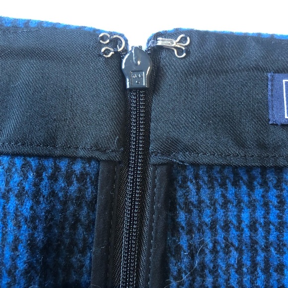 Gap Wool Mini Skirt Plaid Blue/Black/Grey 10 - Picture 3 of 6